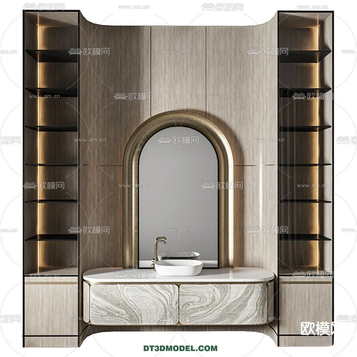 Cabinet 3D Models for Bathroom - Furniture Design - 008