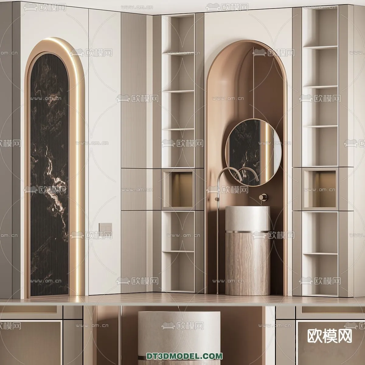 Cabinet 3D Models for Bathroom - Furniture Design - 010