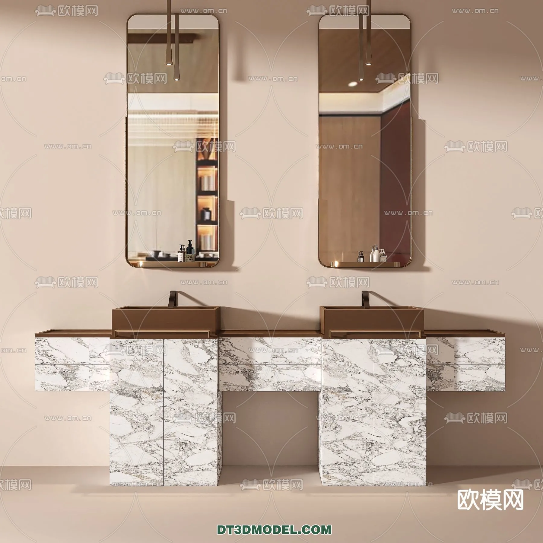 Cabinet 3D Models for Bathroom - Furniture Design - 011