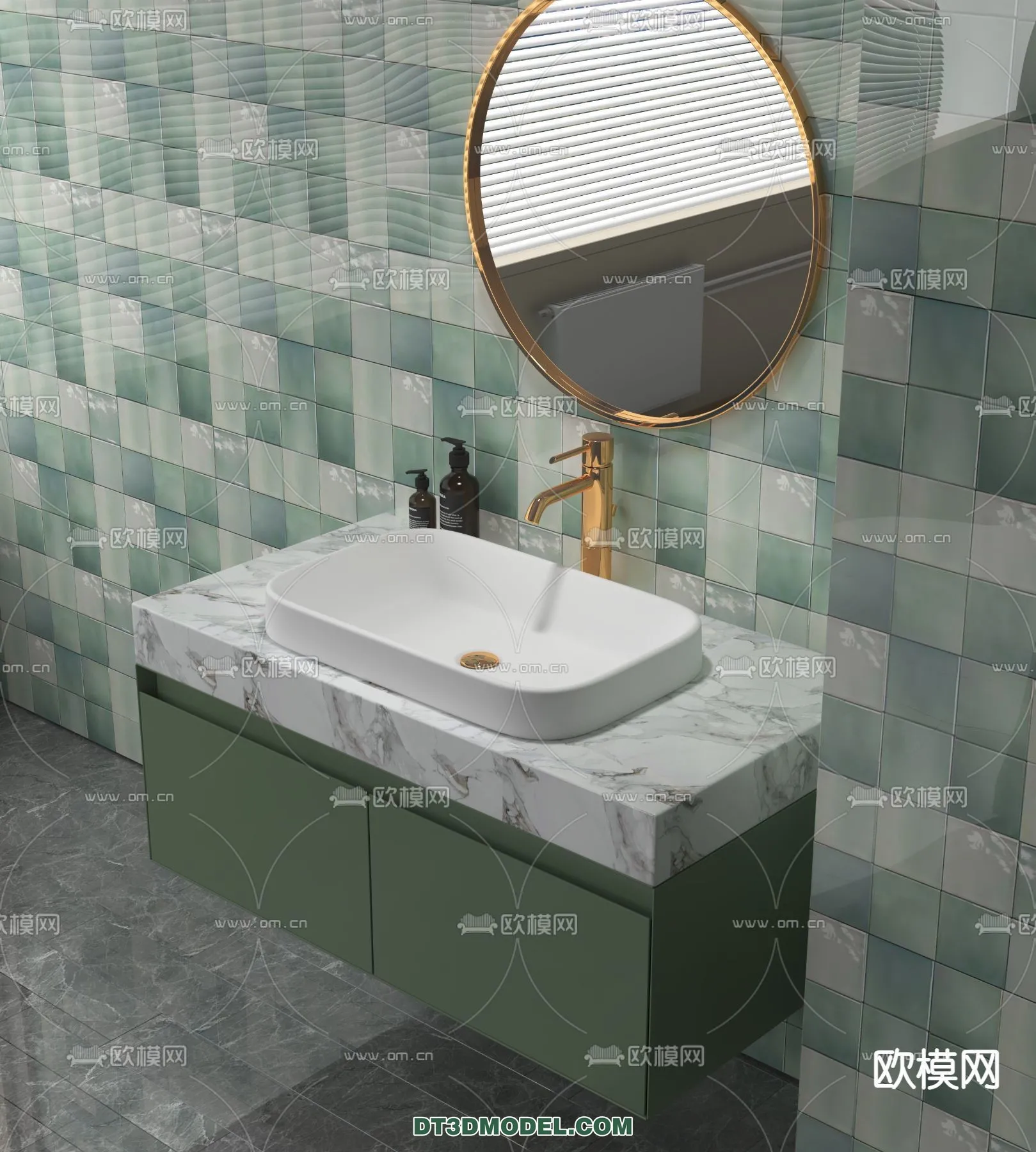 Cabinet 3D Models for Bathroom - Furniture Design - 013
