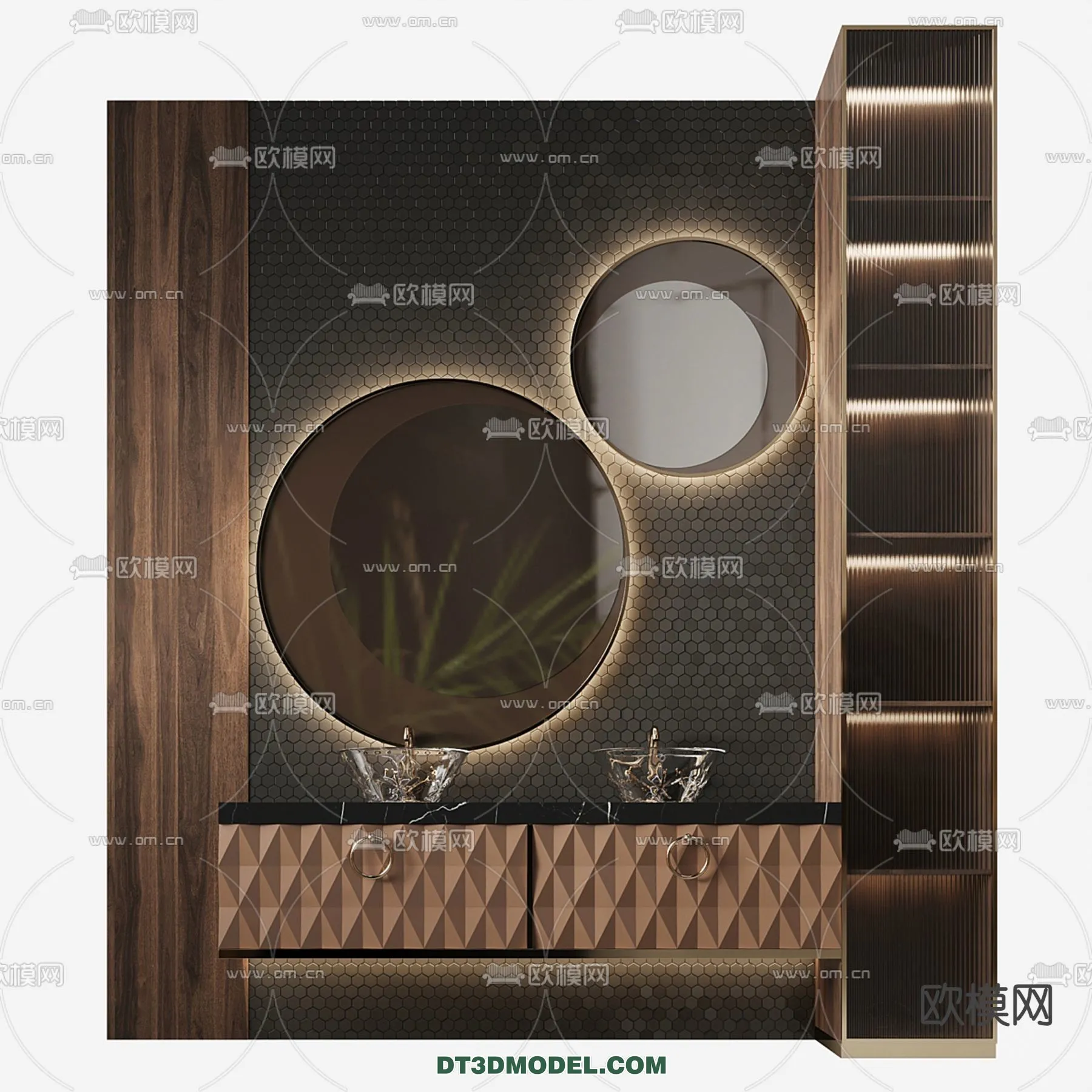 Cabinet 3D Models for Bathroom - Furniture Design - 015