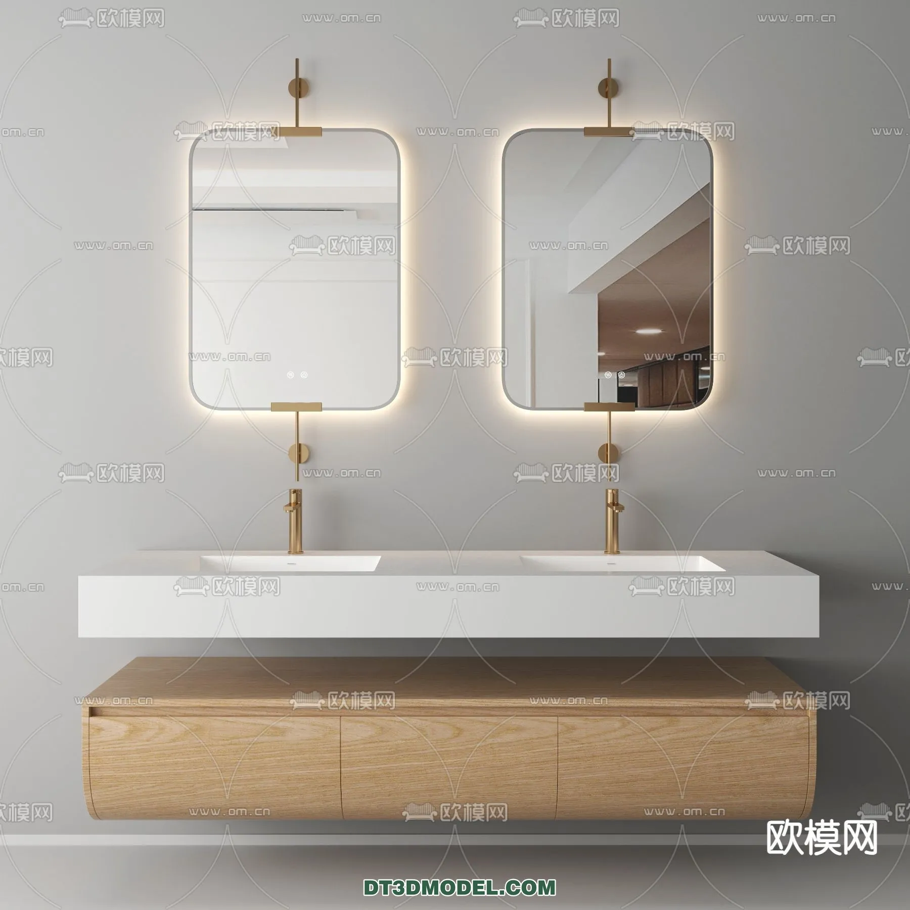 Cabinet 3D Models for Bathroom - Furniture Design - 021