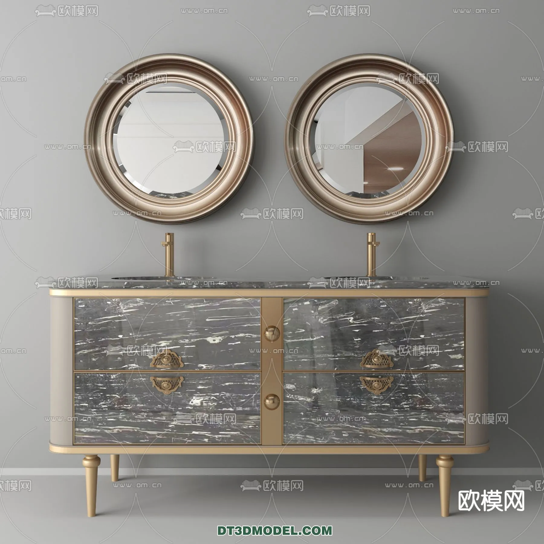 Cabinet 3D Models for Bathroom - Furniture Design - 022
