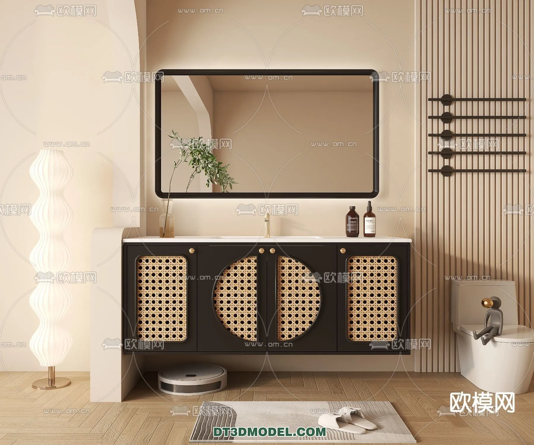 Cabinet 3D Models for Bathroom - Furniture Design - 023
