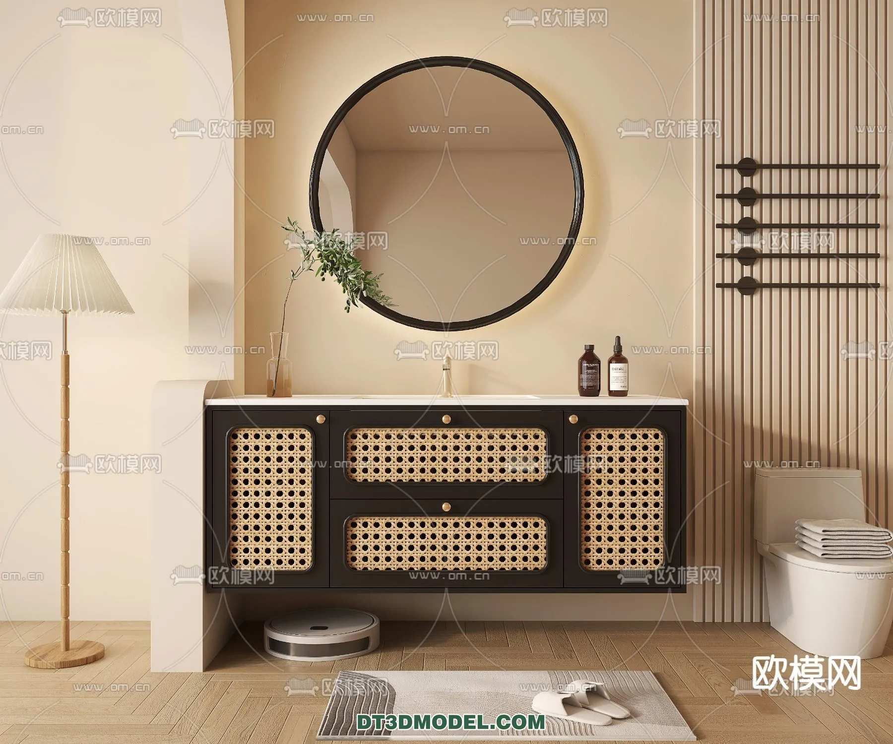 Cabinet 3D Models for Bathroom - Furniture Design - 024
