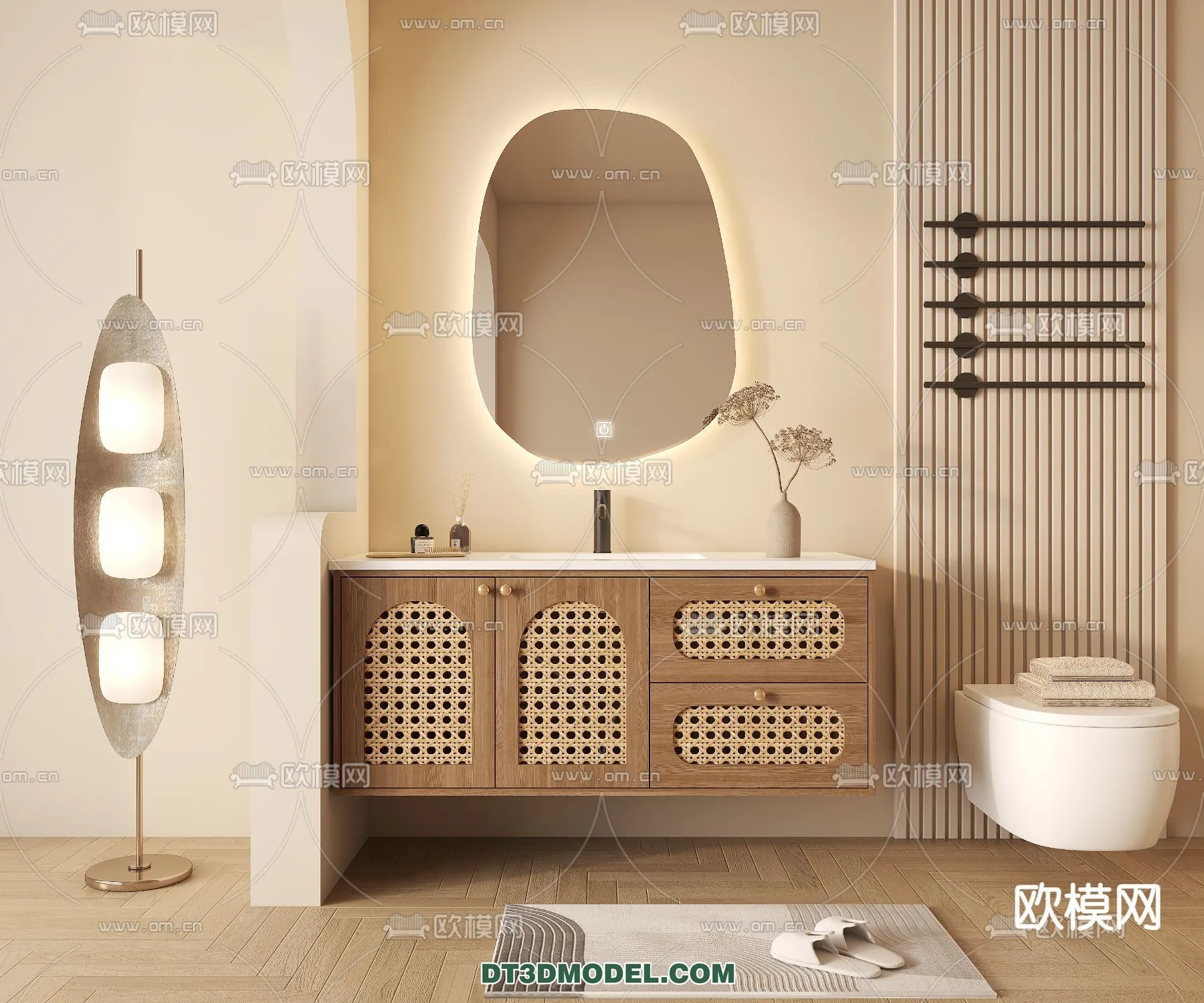 Cabinet 3D Models for Bathroom - Furniture Design - 025