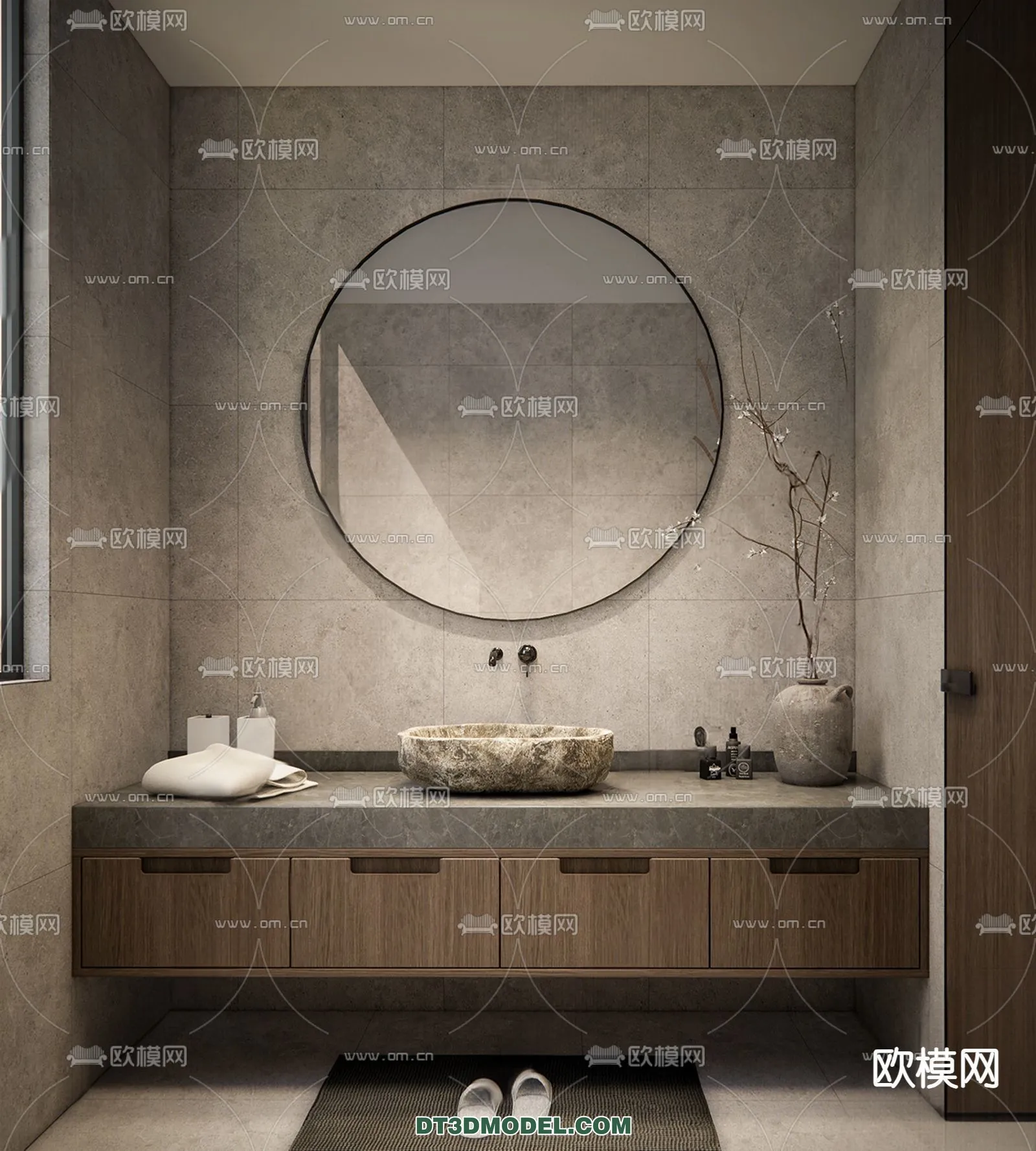 Cabinet 3D Models for Bathroom - Furniture Design - 026