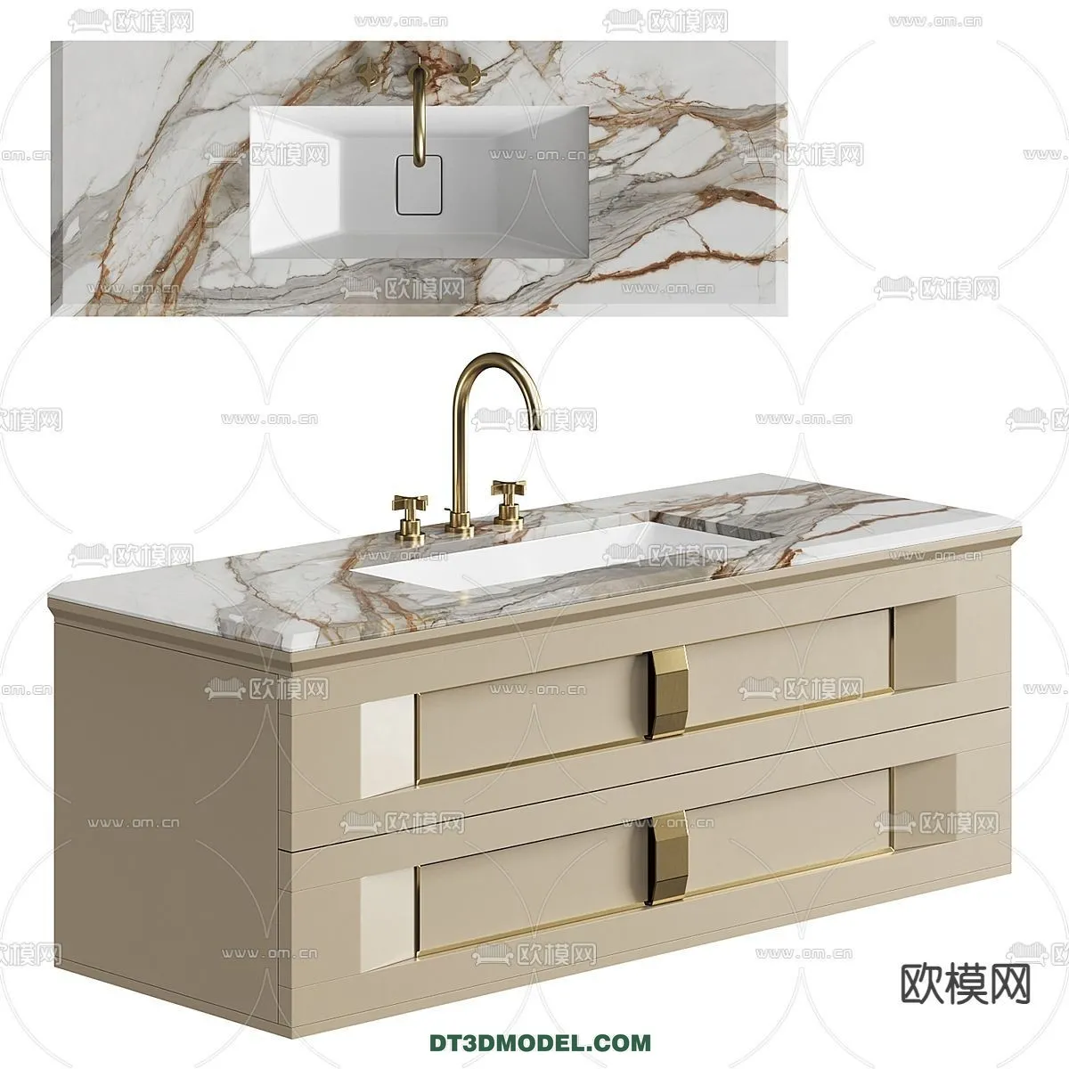 Cabinet 3D Models for Bathroom - Furniture Design - 029