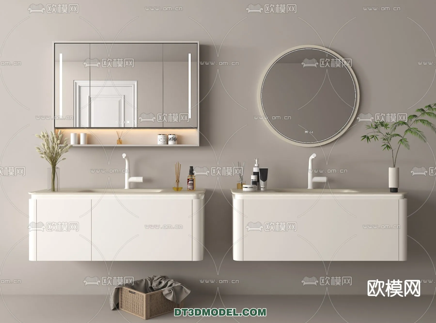 Cabinet 3D Models for Bathroom - Furniture Design - 031