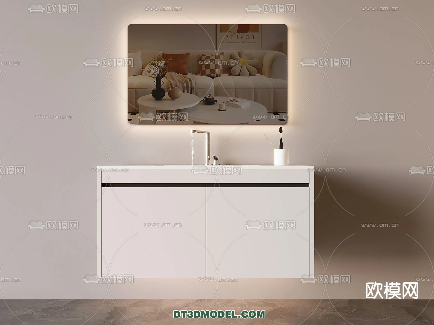 Cabinet 3D Models for Bathroom - Furniture Design - 038