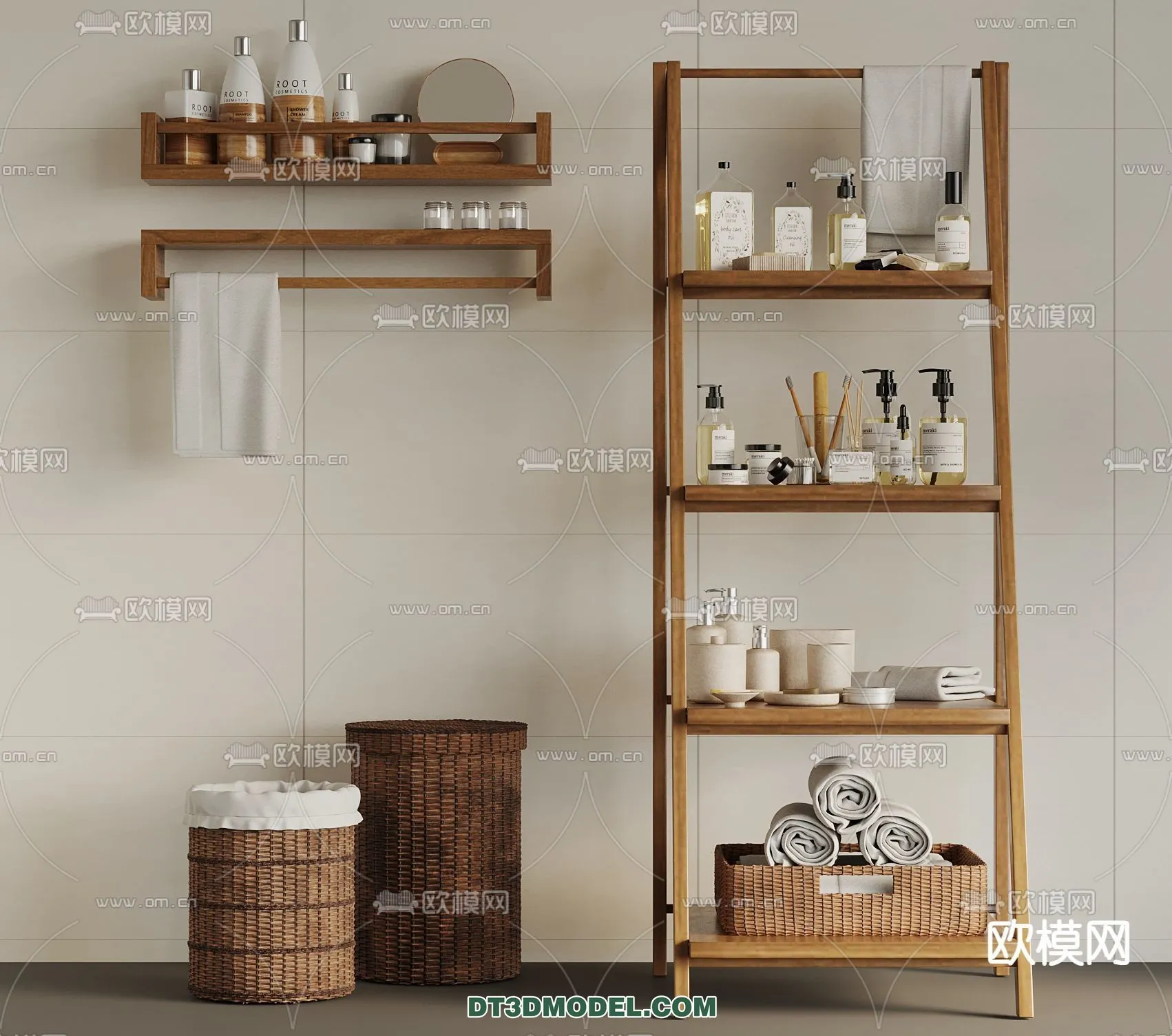 Cabinet 3D Models for Bathroom - Furniture Design - 042