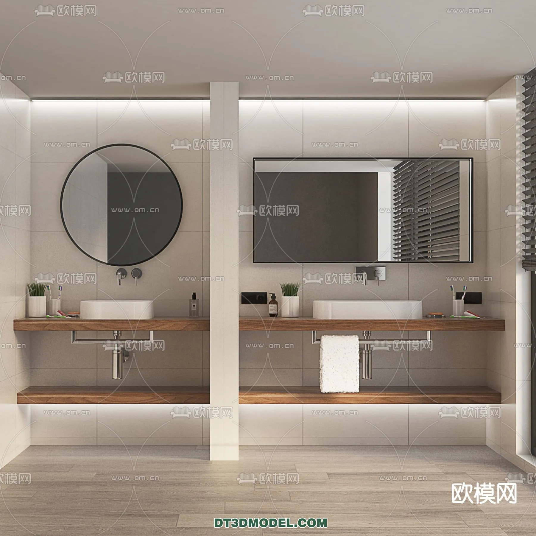 Cabinet 3D Models for Bathroom - Furniture Design - 048