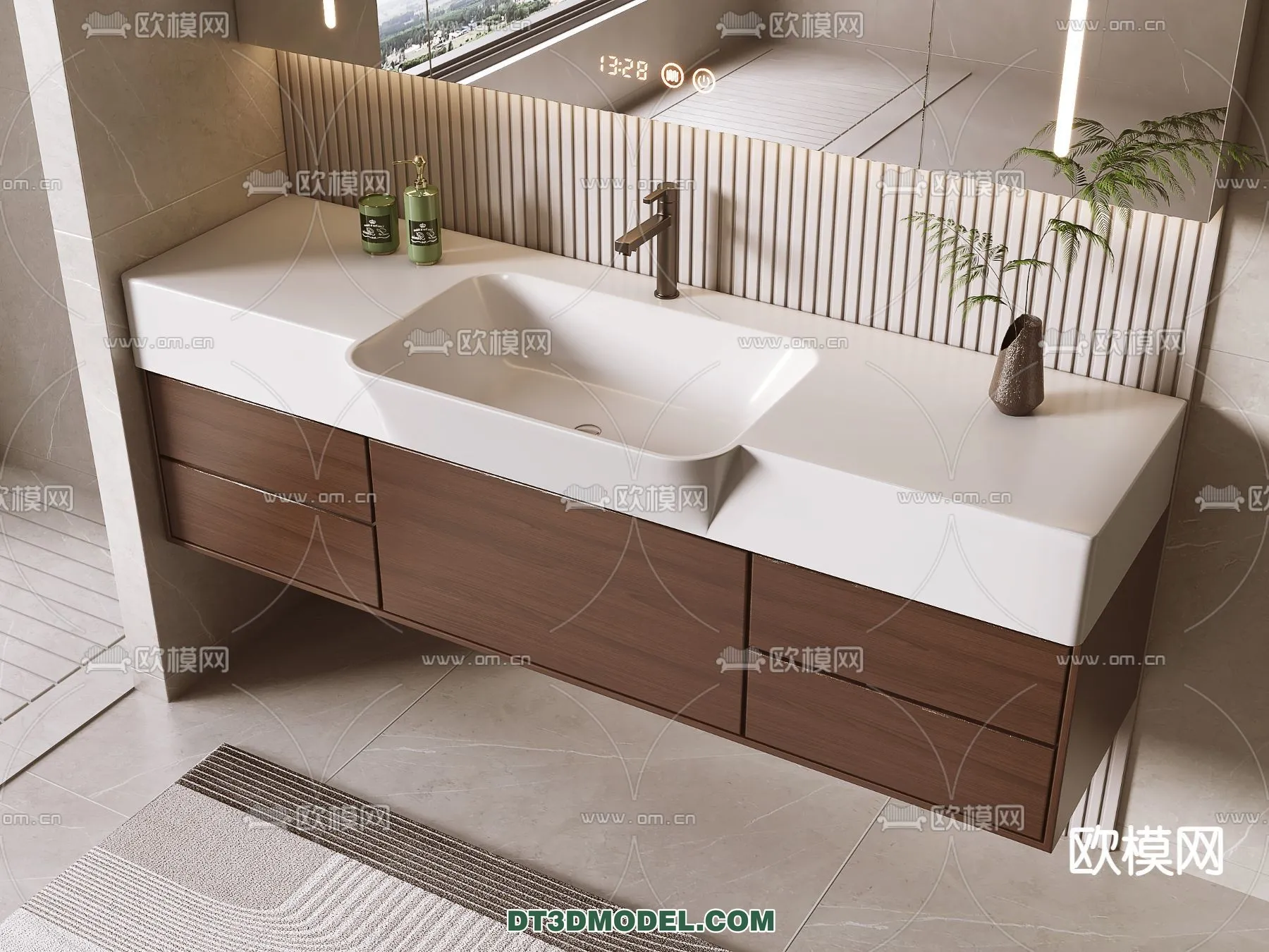 Cabinet 3D Models for Bathroom - Furniture Design - 049