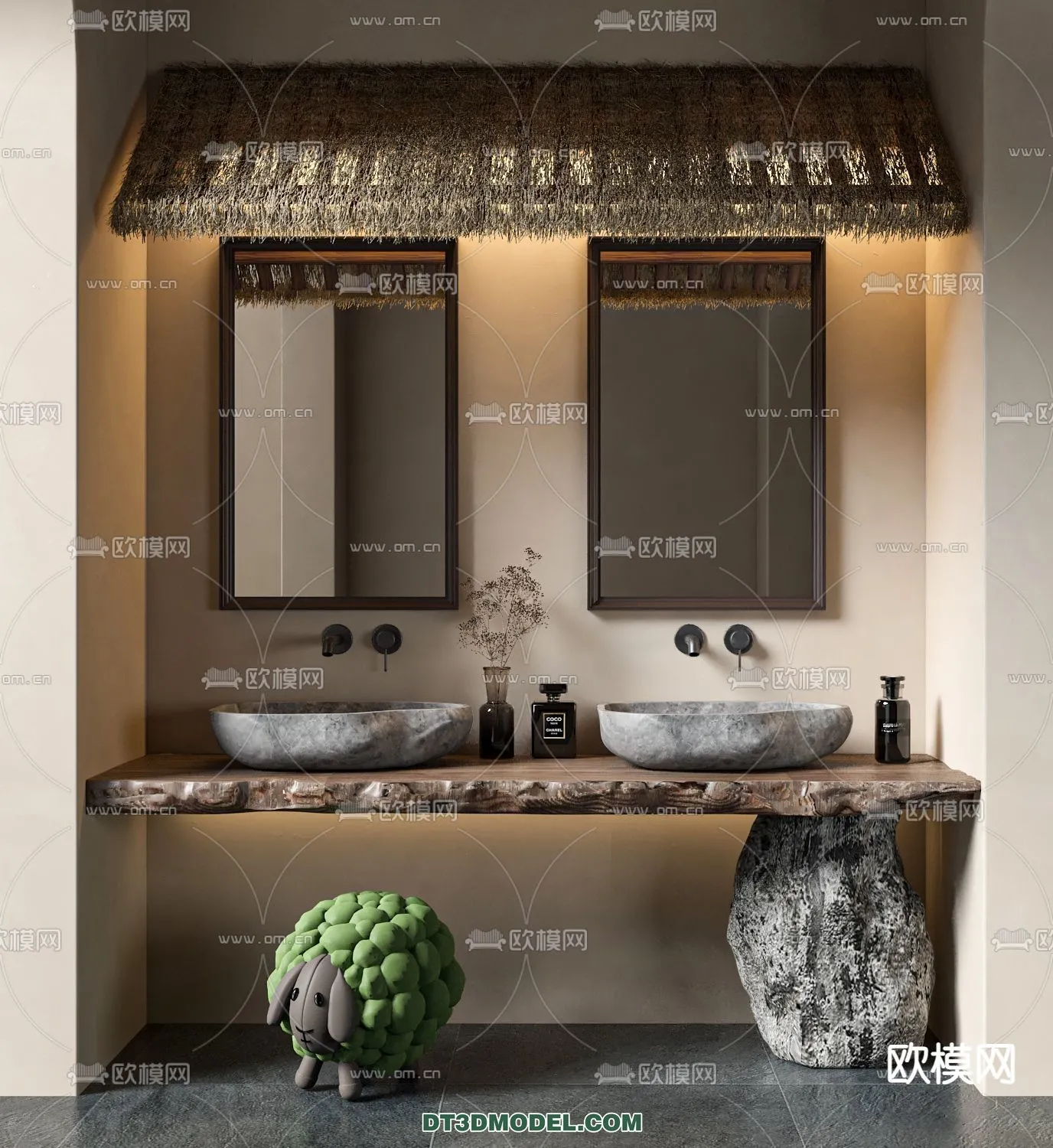 Cabinet 3D Models for Bathroom - Furniture Design - 053