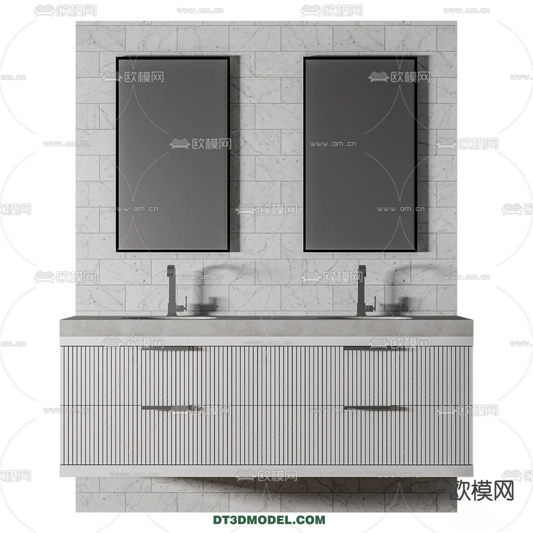 Cabinet 3D Models for Bathroom - Furniture Design - 060