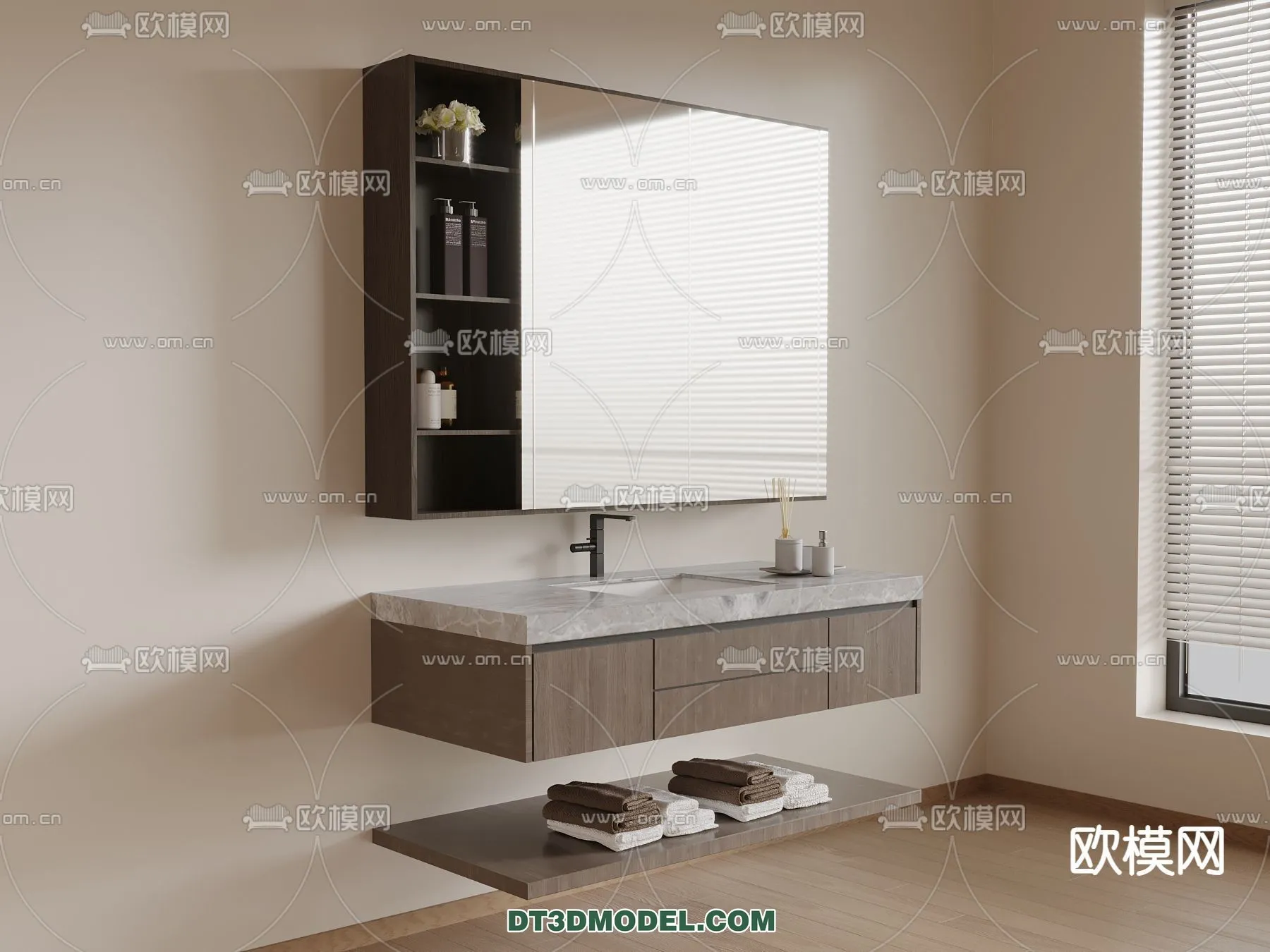Cabinet 3D Models for Bathroom - Furniture Design - 061