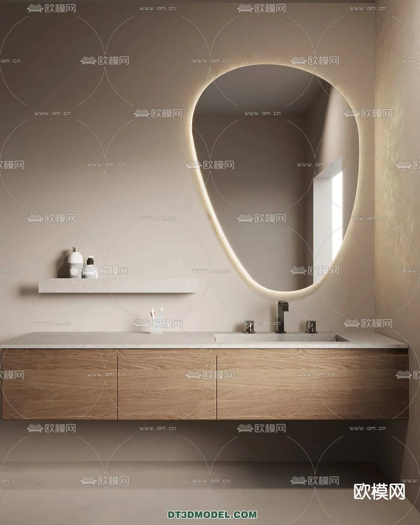 Cabinet 3D Models for Bathroom - Furniture Design - 064