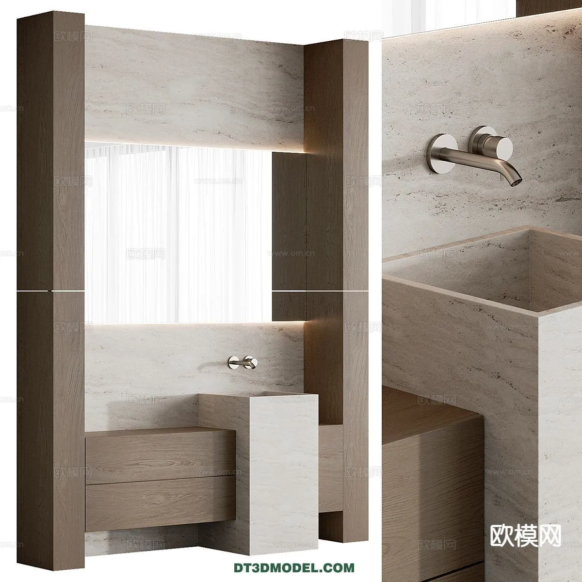 Cabinet 3D Models for Bathroom - Furniture Design - 065