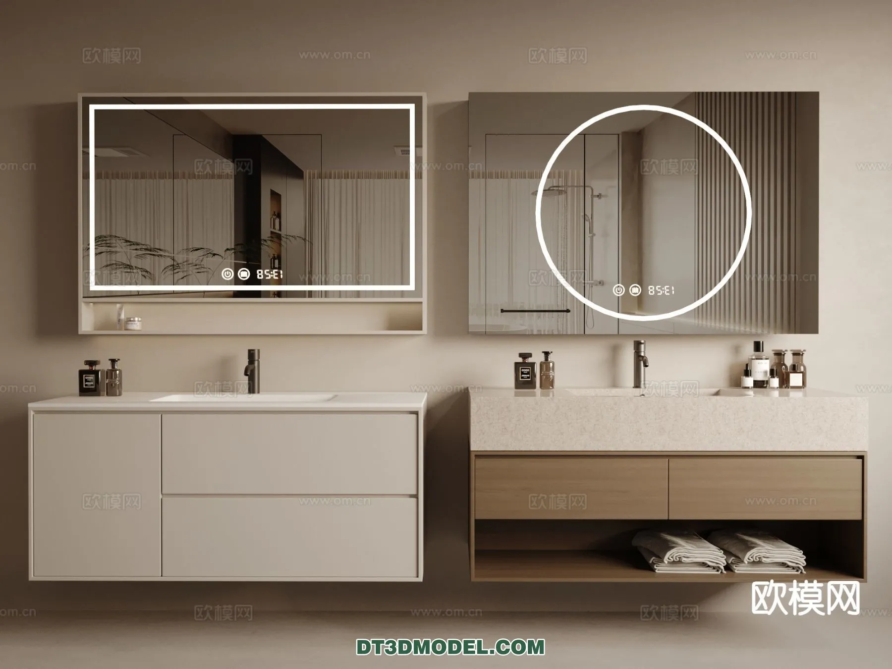 Cabinet 3D Models for Bathroom - Furniture Design - 068