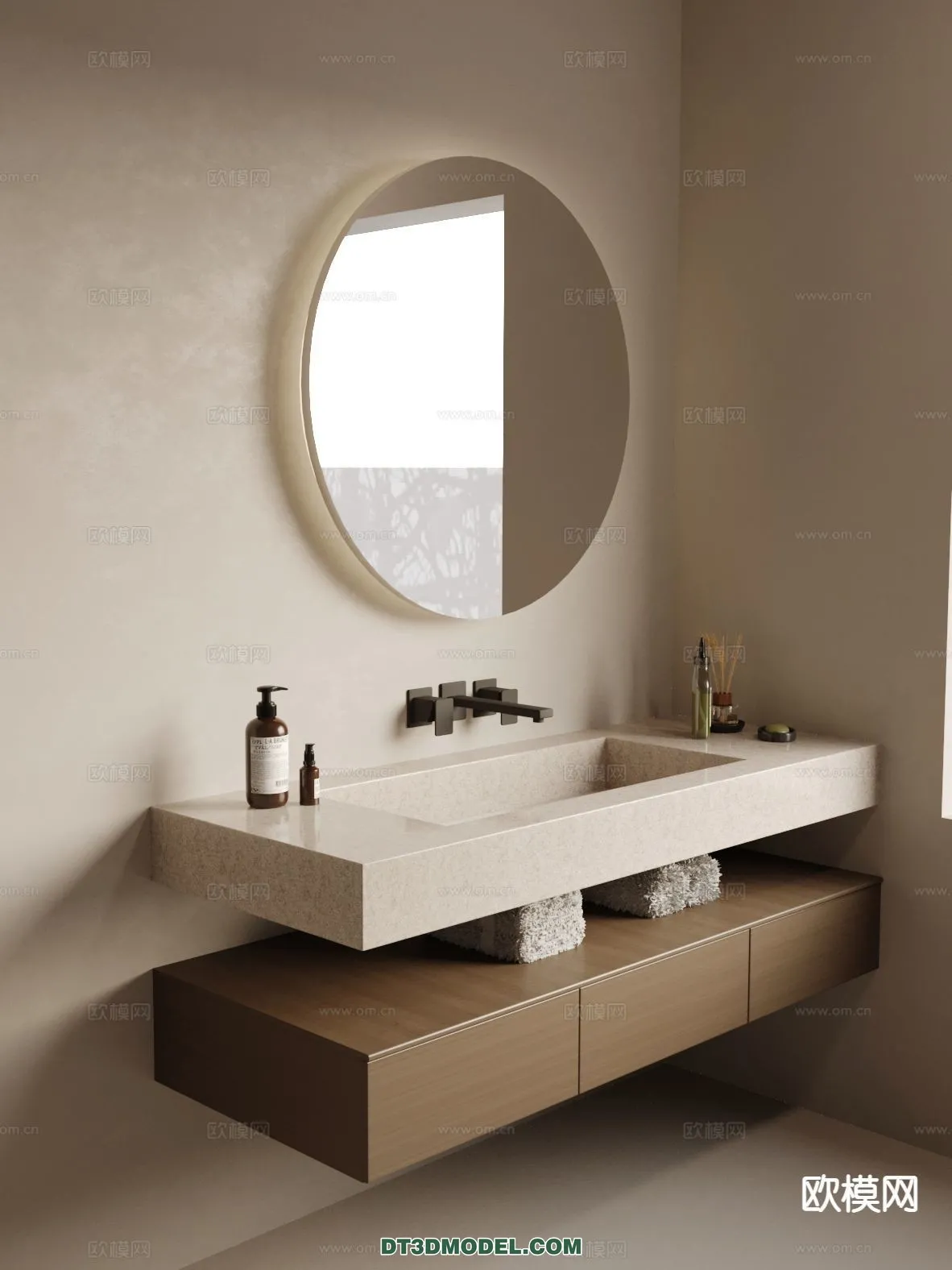 Cabinet 3D Models for Bathroom - Furniture Design - 069