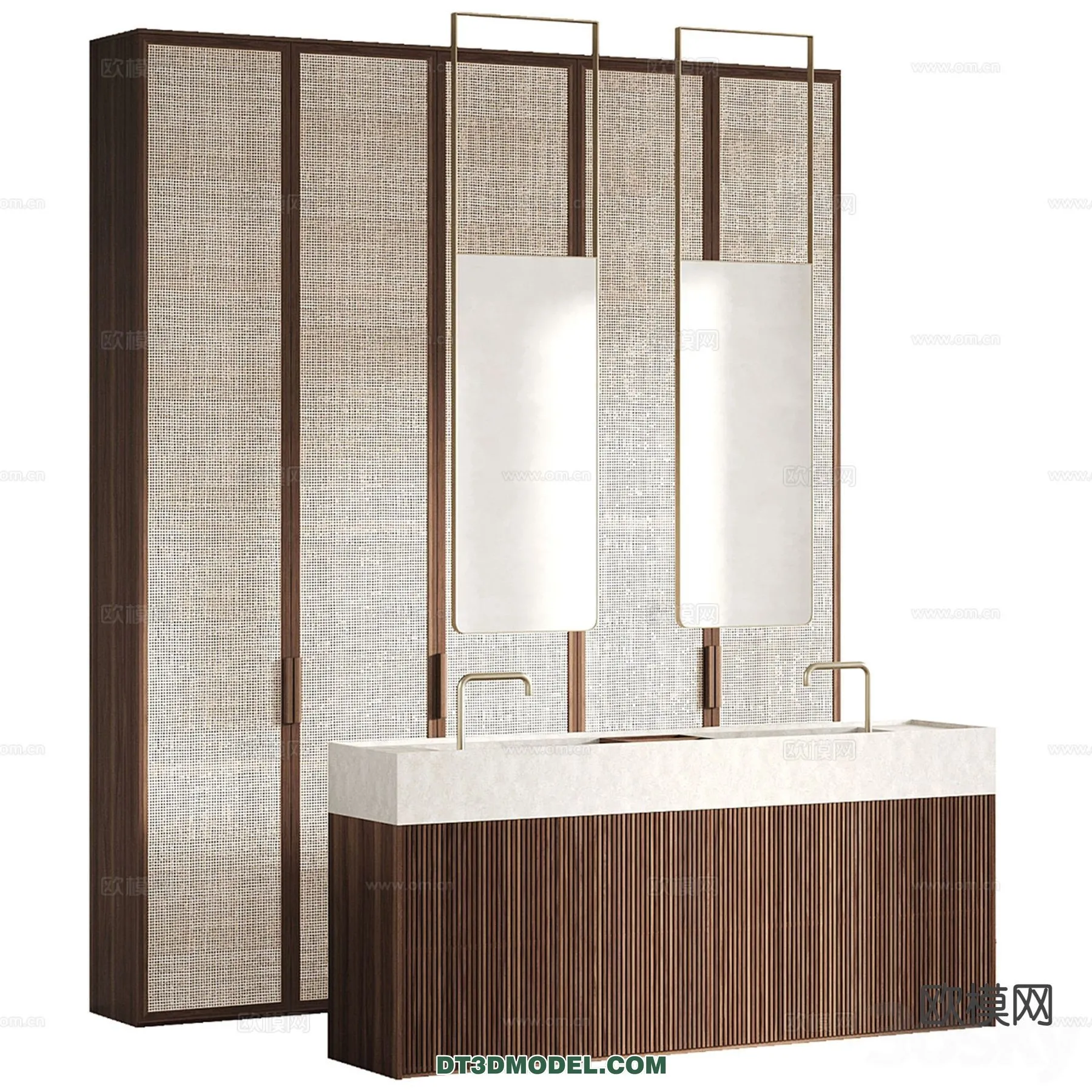 Cabinet 3D Models for Bathroom - Furniture Design - 075