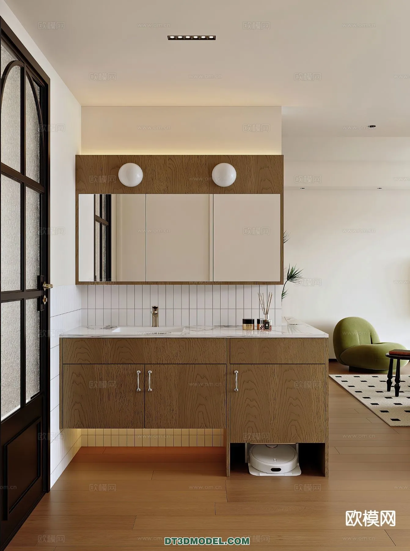 Cabinet 3D Models for Bathroom - Furniture Design - 076