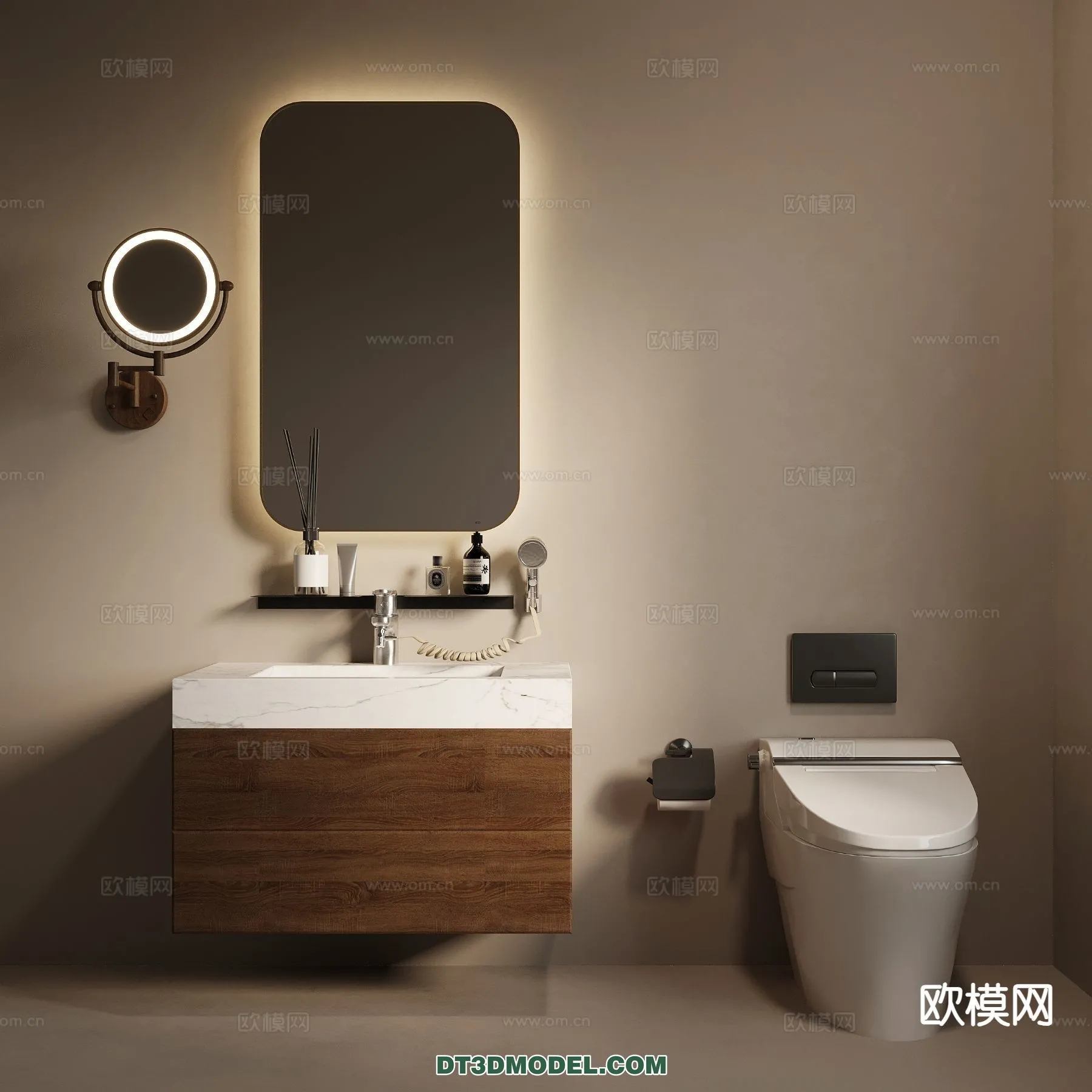 Cabinet 3D Models for Bathroom - Furniture Design - 077
