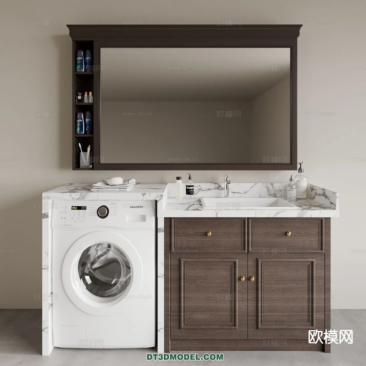 Cabinet 3D Models for Bathroom - Furniture Design - 079