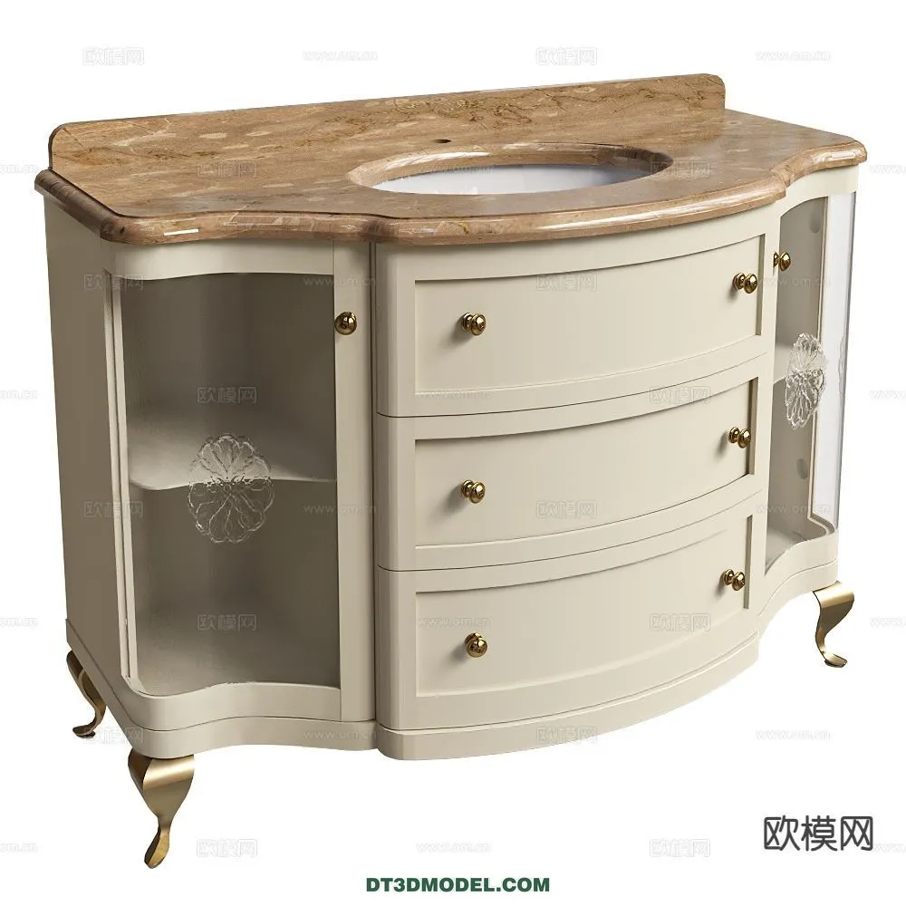 Cabinet 3D Models for Bathroom - Furniture Design - 082