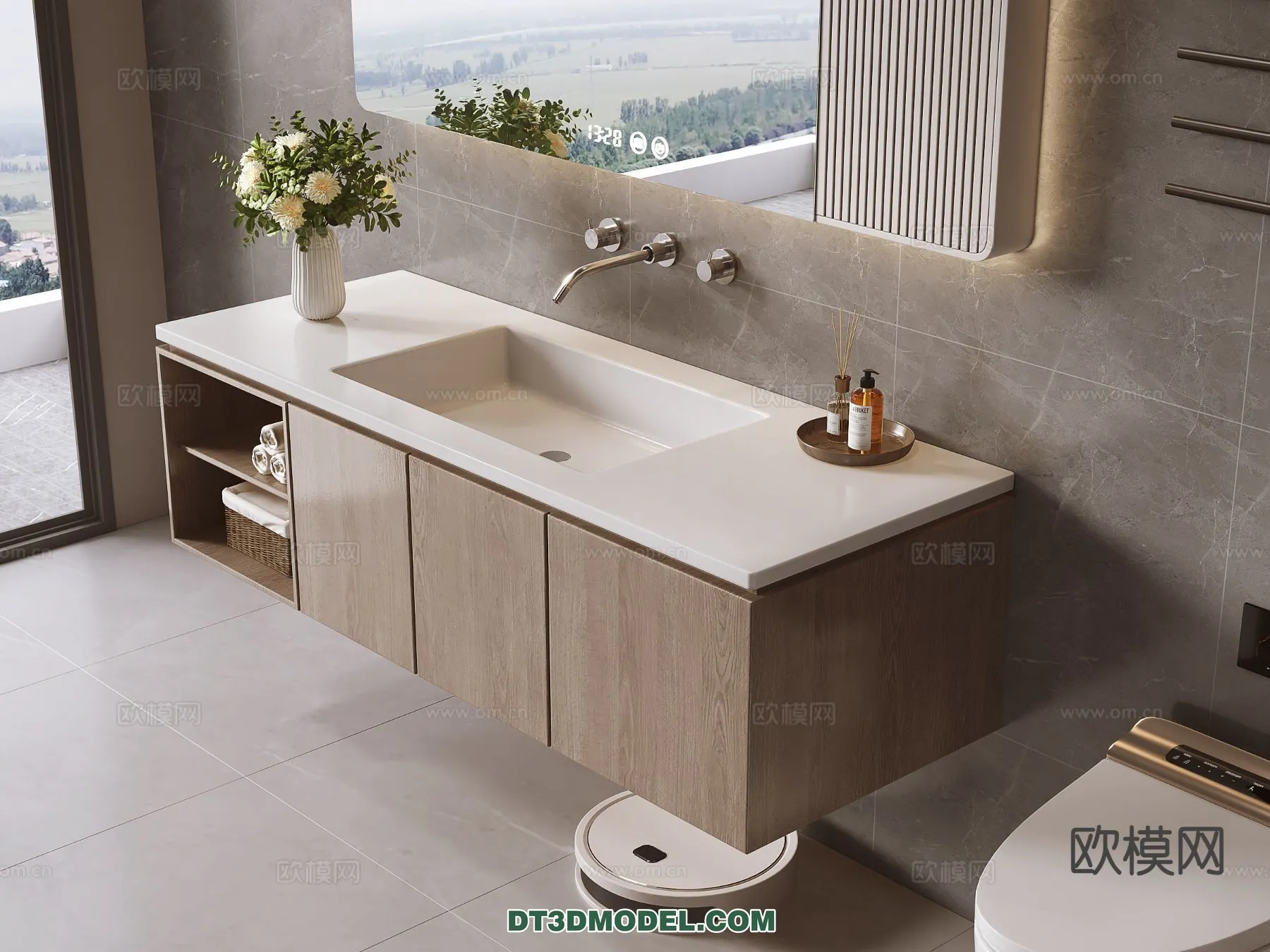 Cabinet 3D Models for Bathroom - Furniture Design - 083