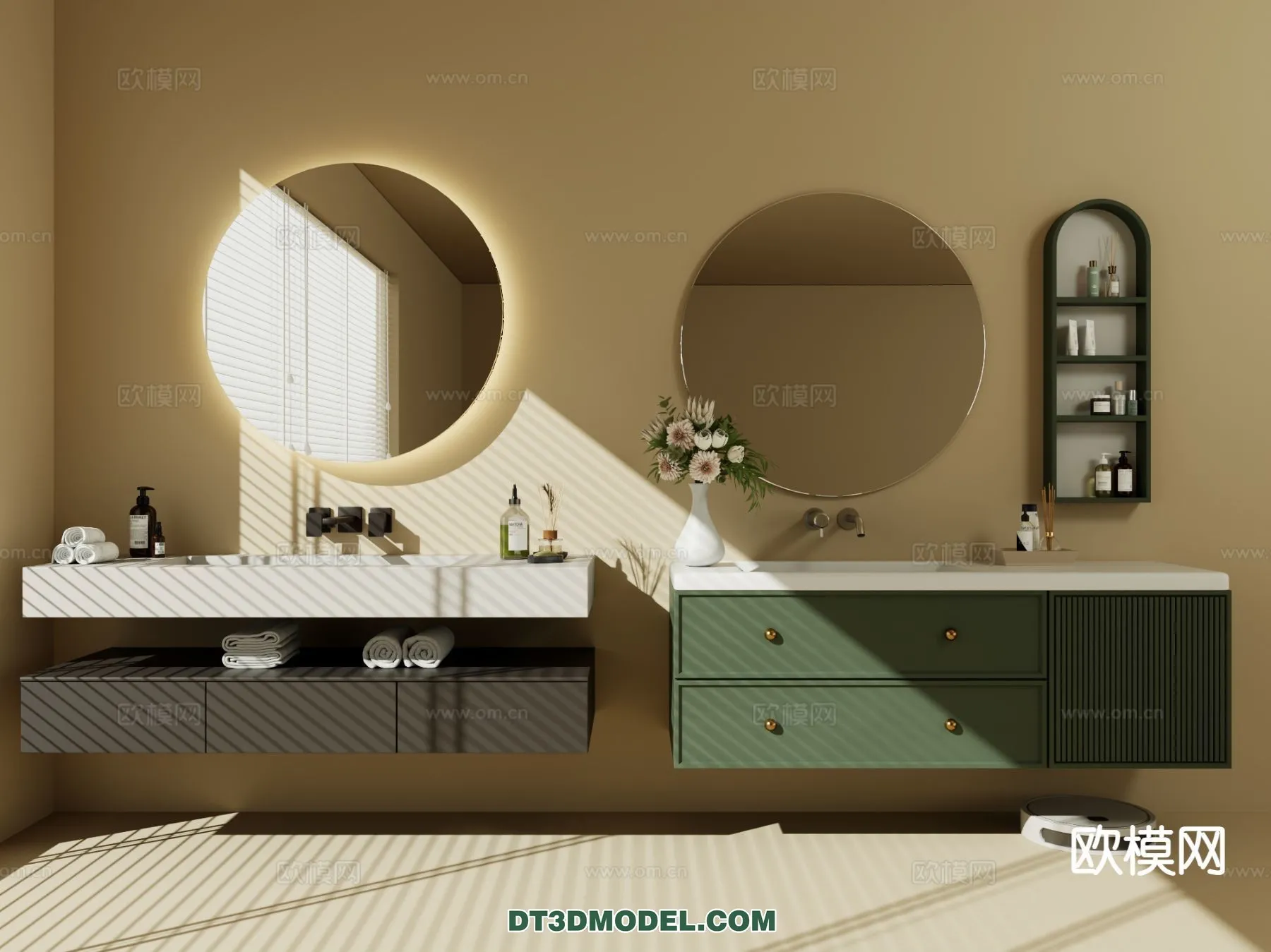 Cabinet 3D Models for Bathroom - Furniture Design - 084