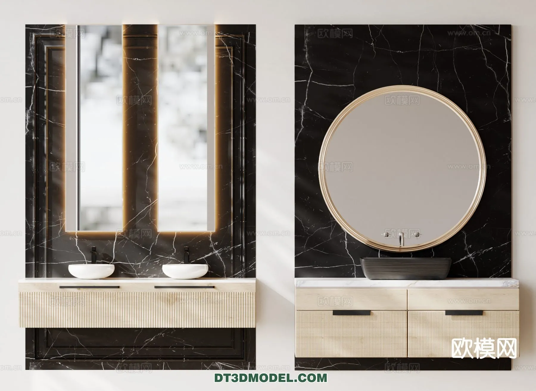 Cabinet 3D Models for Bathroom - Furniture Design - 087