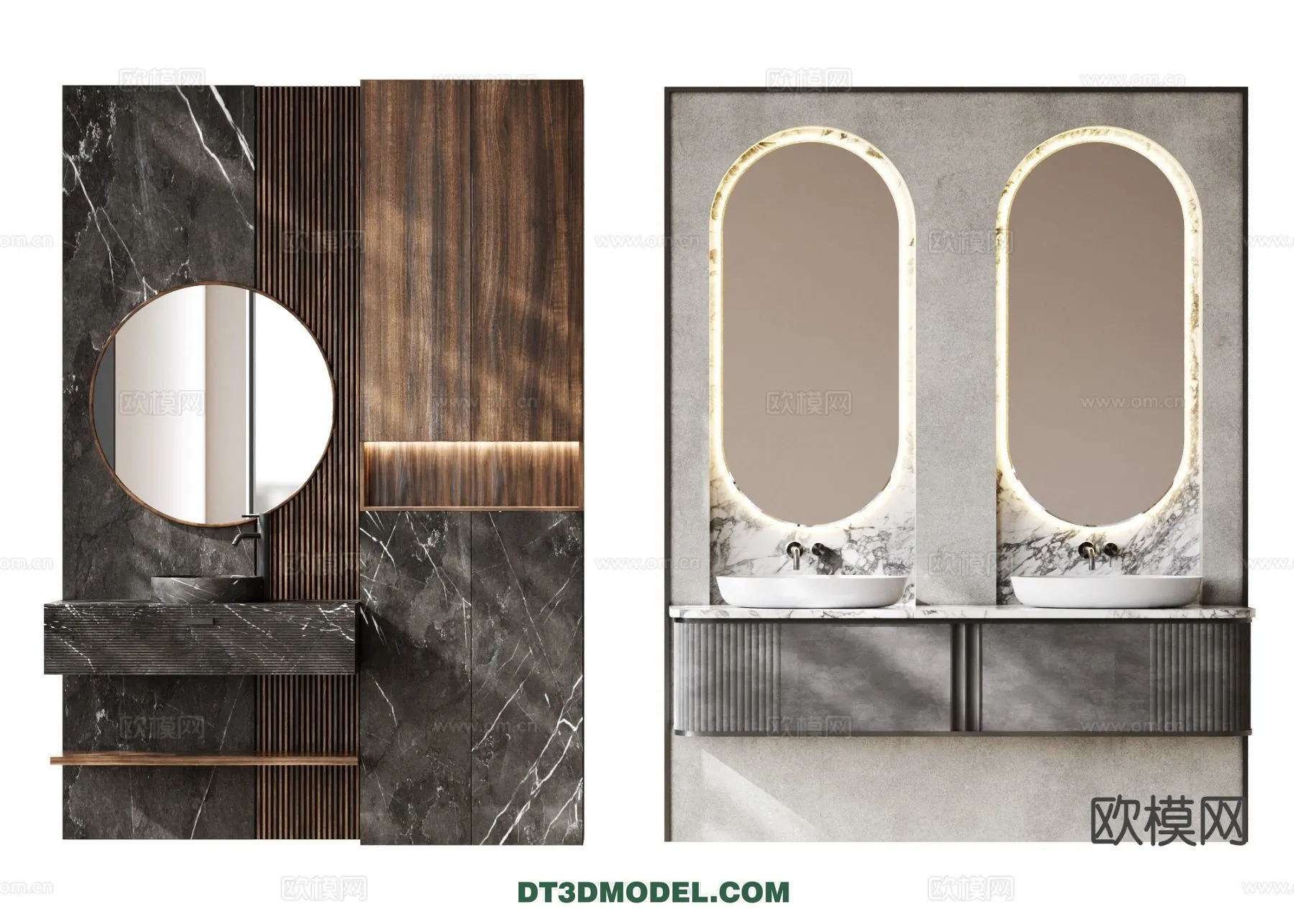 Cabinet 3D Models for Bathroom - Furniture Design - 088