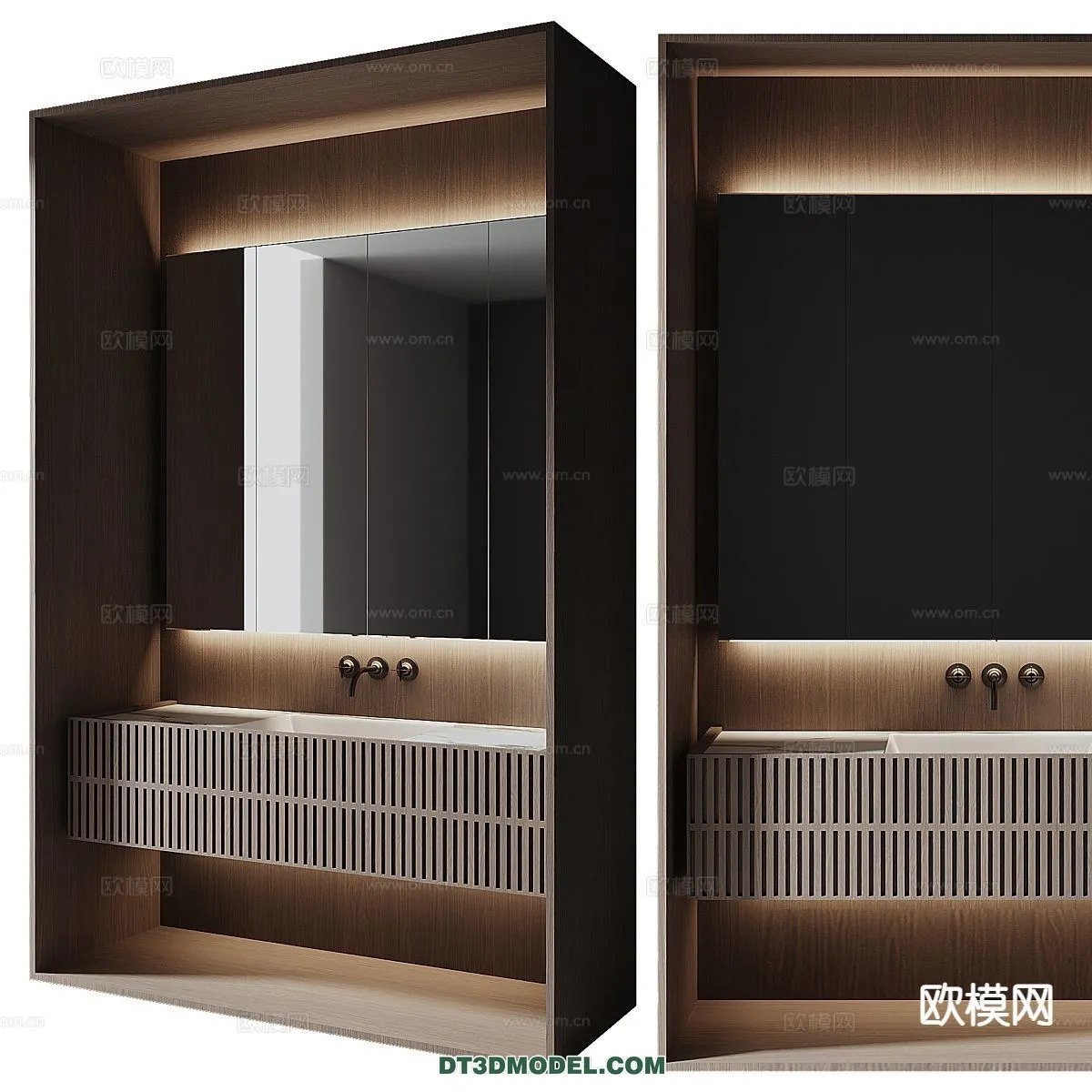 Cabinet 3D Models for Bathroom - Furniture Design - 089