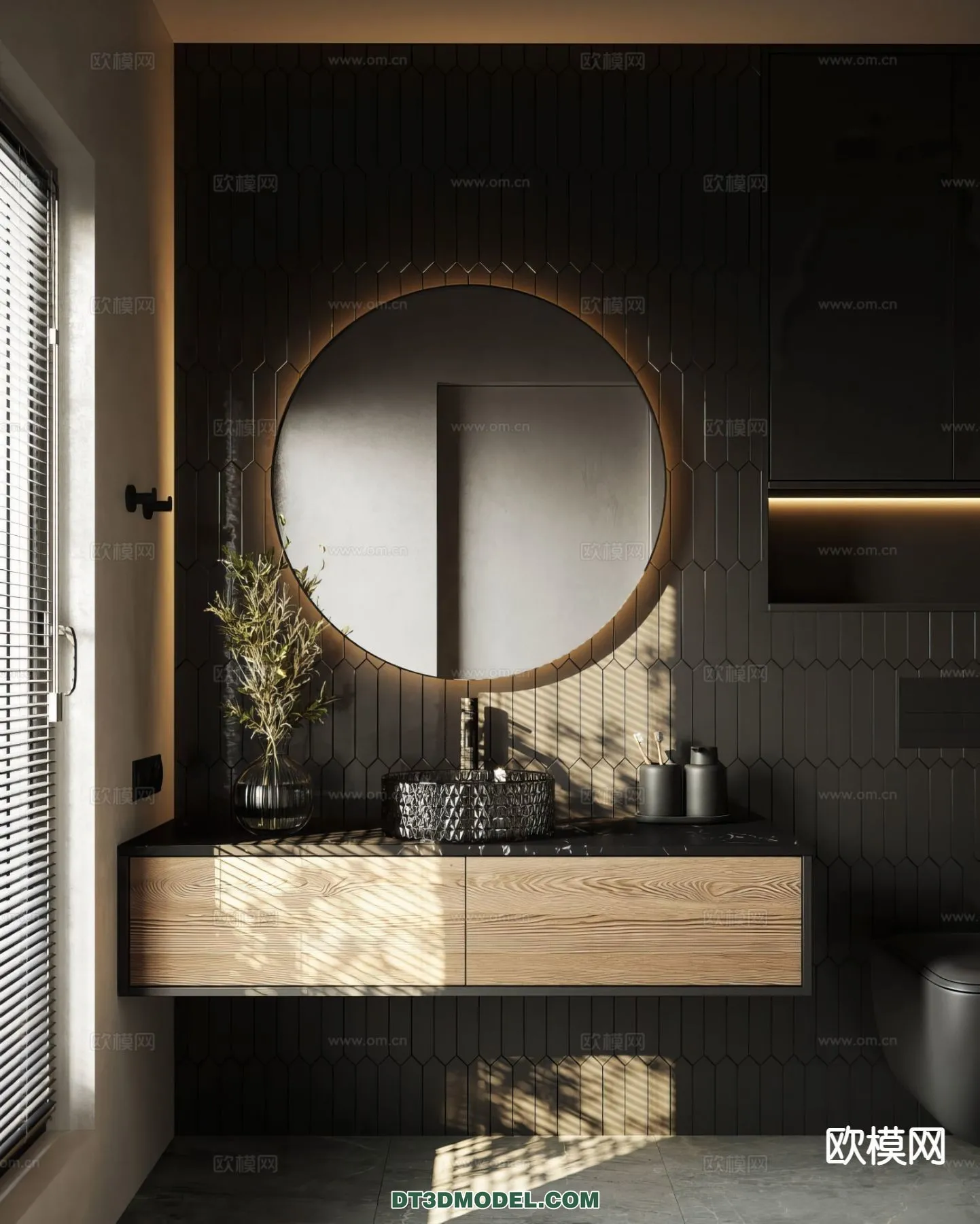 Cabinet 3D Models for Bathroom - Furniture Design - 094