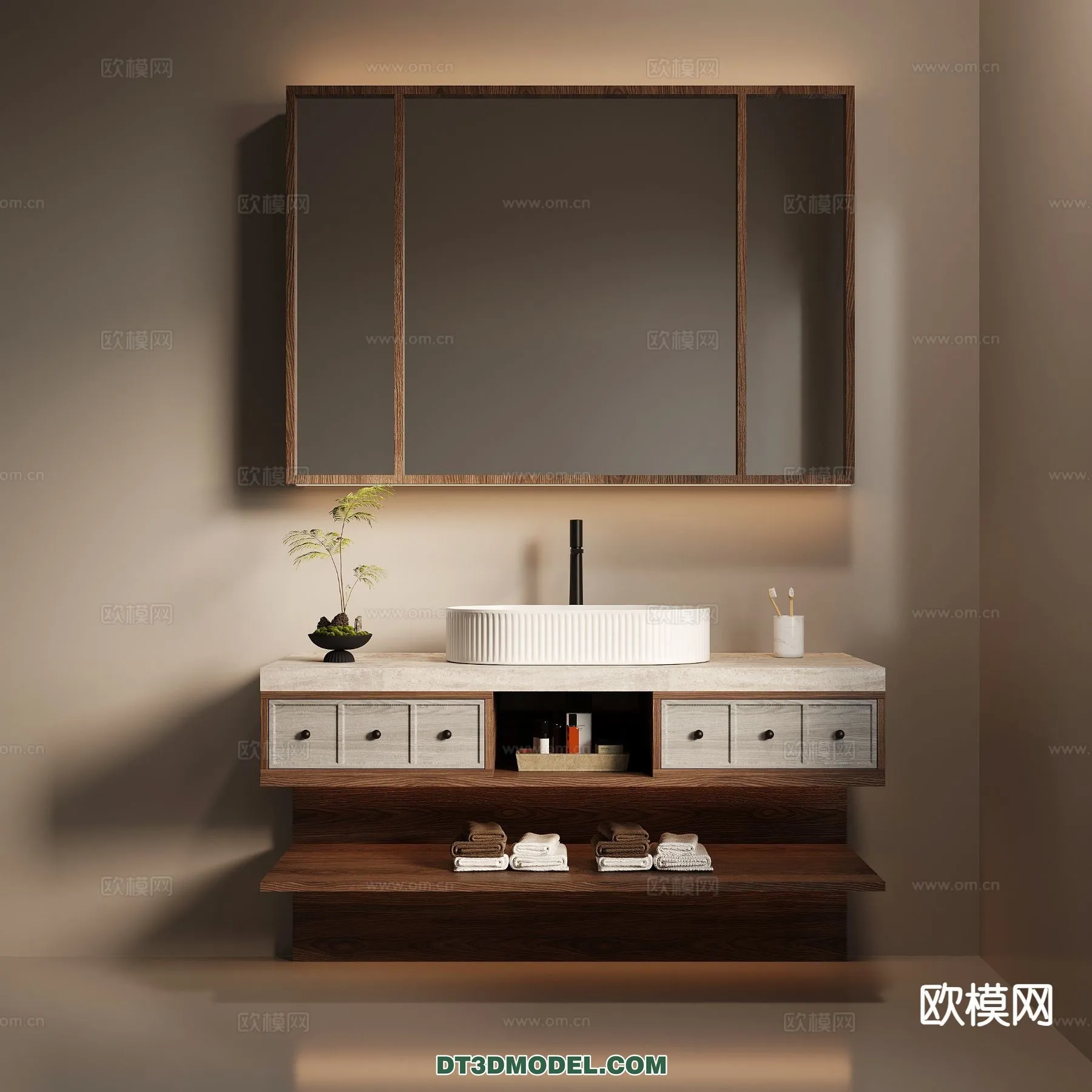 Cabinet 3D Models for Bathroom - Furniture Design - 097