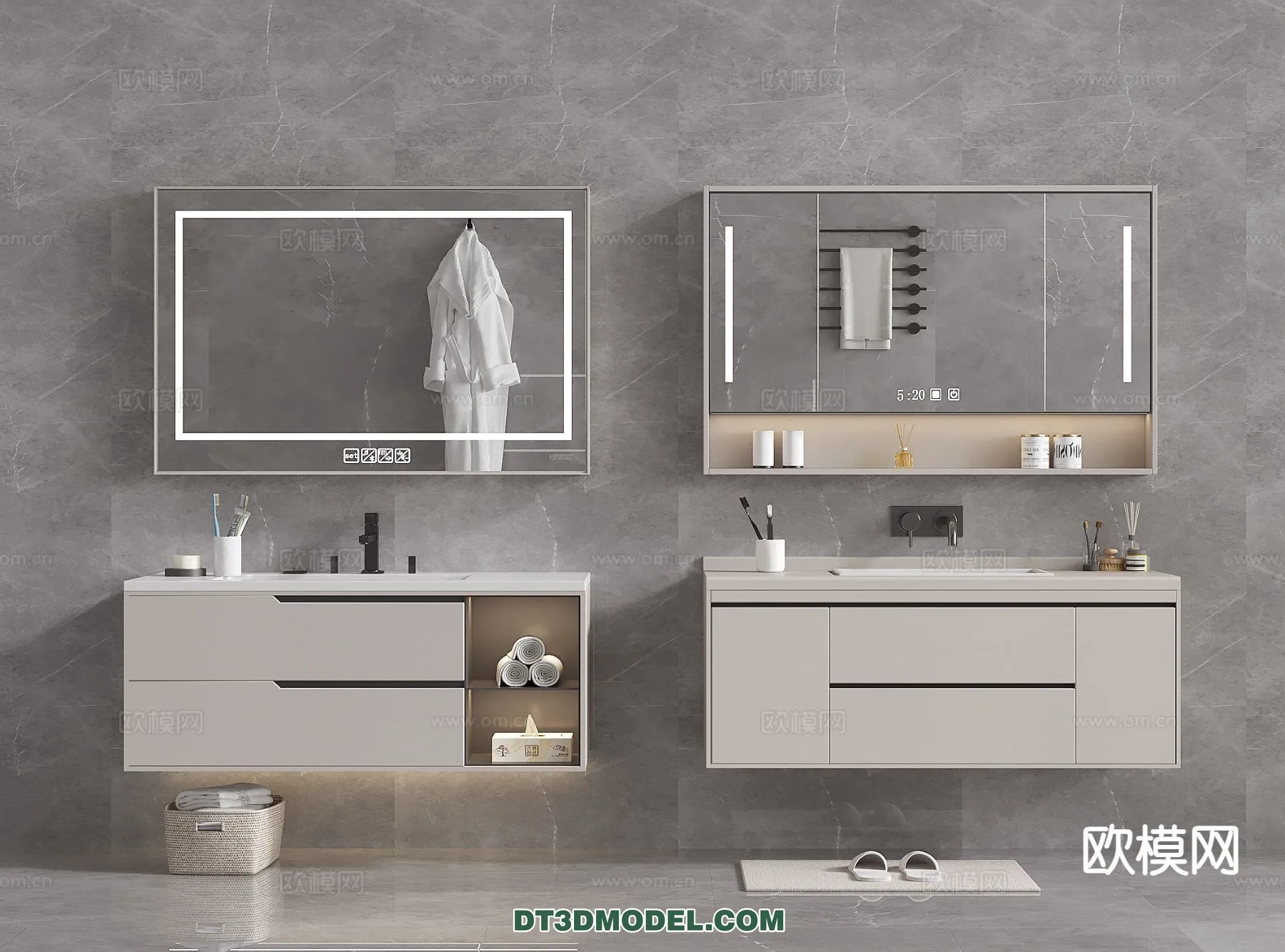 Cabinet 3D Models for Bathroom - Furniture Design - 102