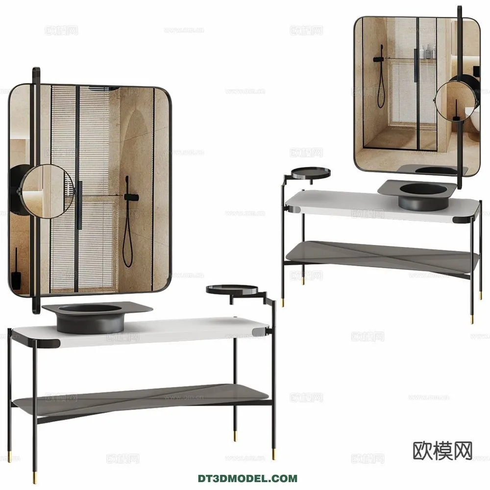 Cabinet 3D Models for Bathroom - Furniture Design - 105