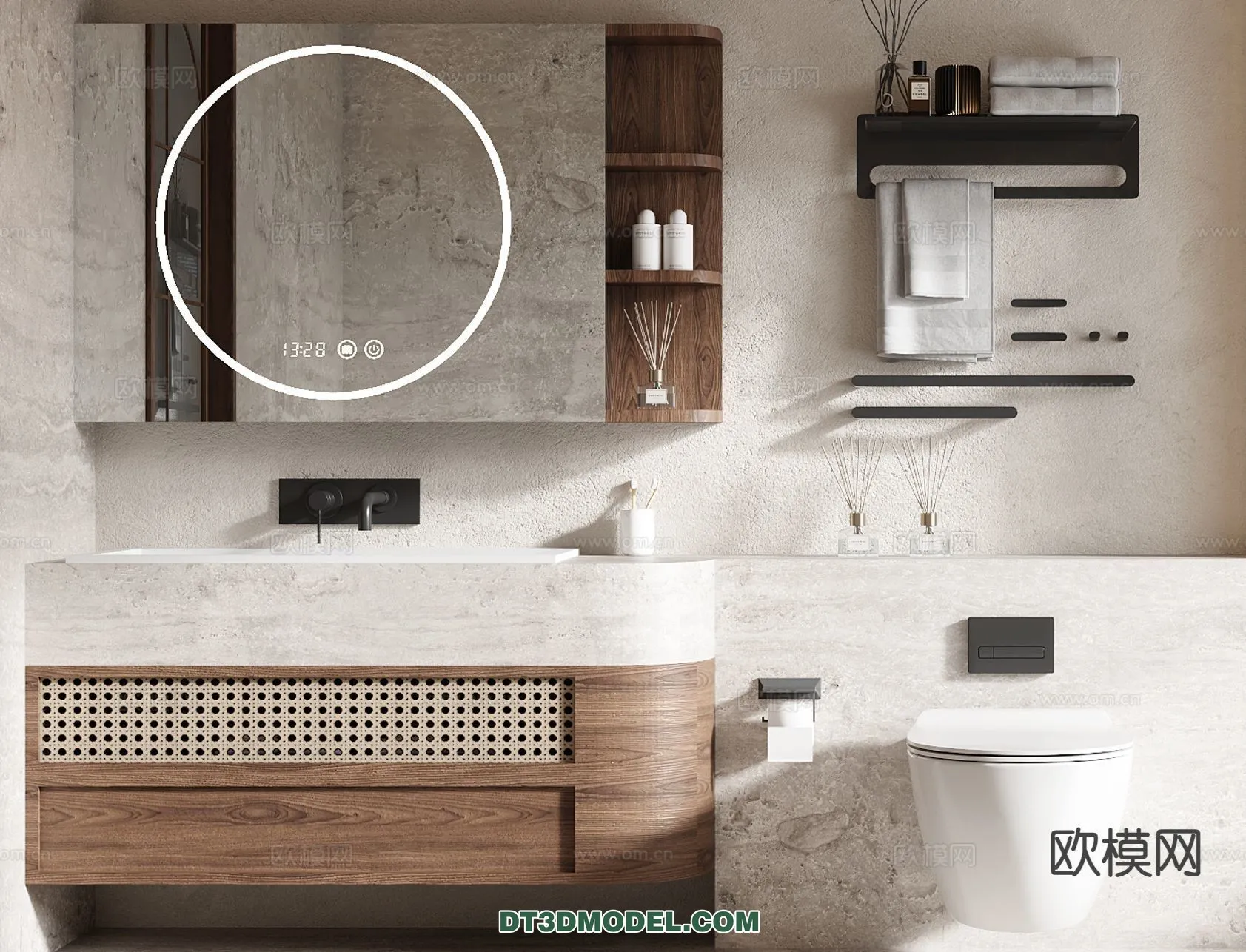 Cabinet 3D Models for Bathroom - Furniture Design - 106