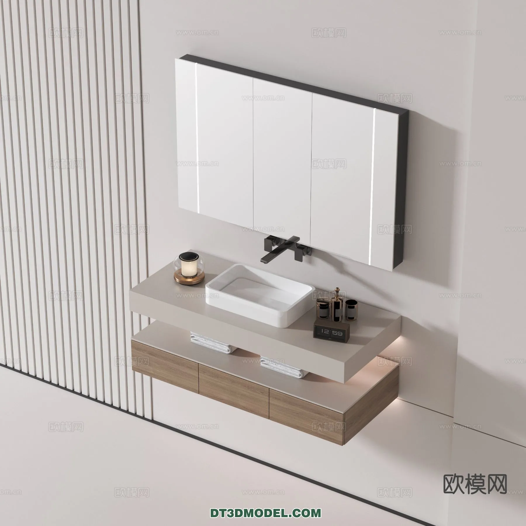 Cabinet 3D Models for Bathroom - Furniture Design - 109