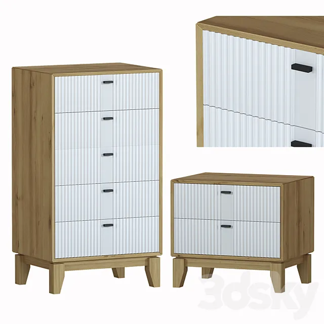 Cabinet and chest of drawers Bari Divan.ru 3D Model