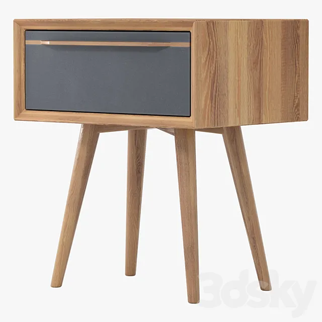 Cabinet Bruni Black with drawer. 45 * 52 * 35 cm 3DModel