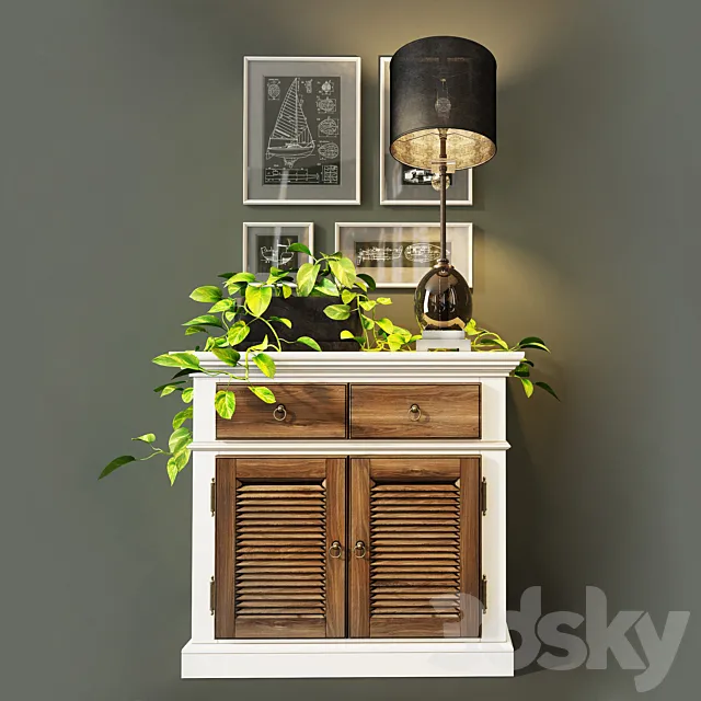 Cabinet (chest of drawers) Folk. Wellige 3DModel