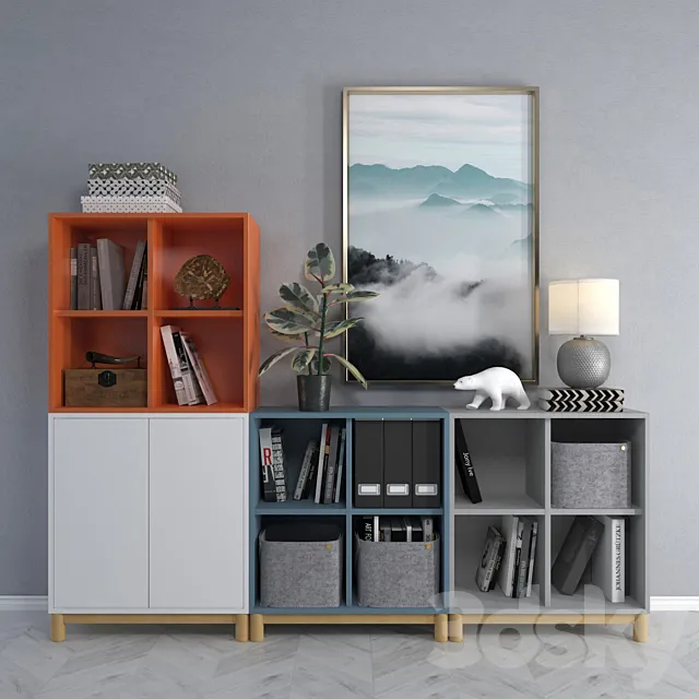 Cabinet combination Ikea 2 3D Model