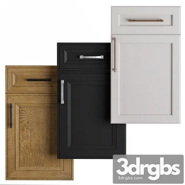 Cabinet door set 03 2 3D Model Download