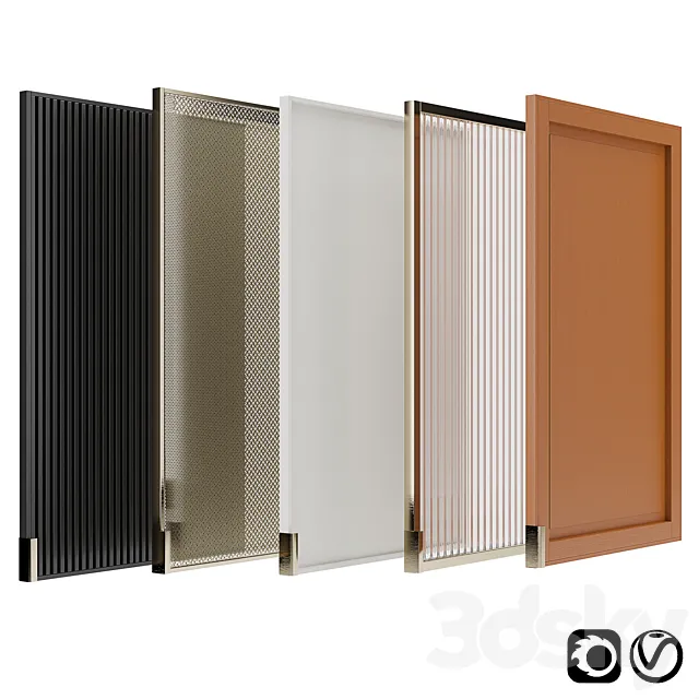 Cabinet doors set 01 3D Model