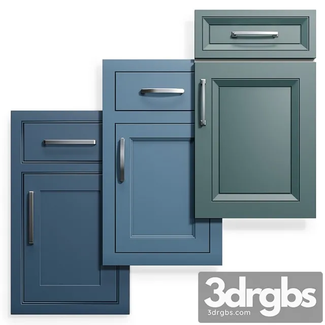 Cabinet doors set 10 3D Model Free