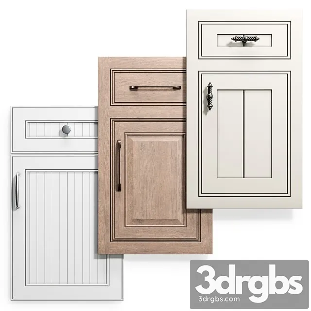 Cabinet doors set 12 3D Model Free