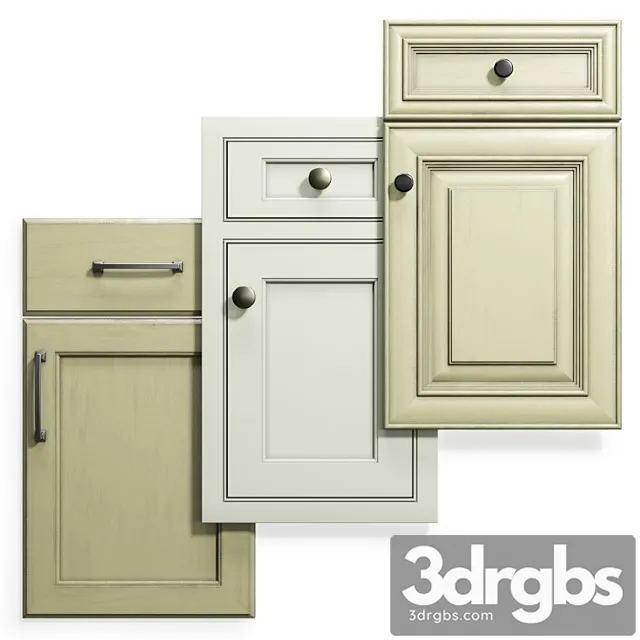 Cabinet doors set 13 3D Model Free