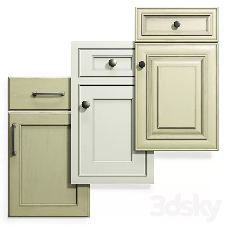 Cabinet Doors Set 13 3D Model